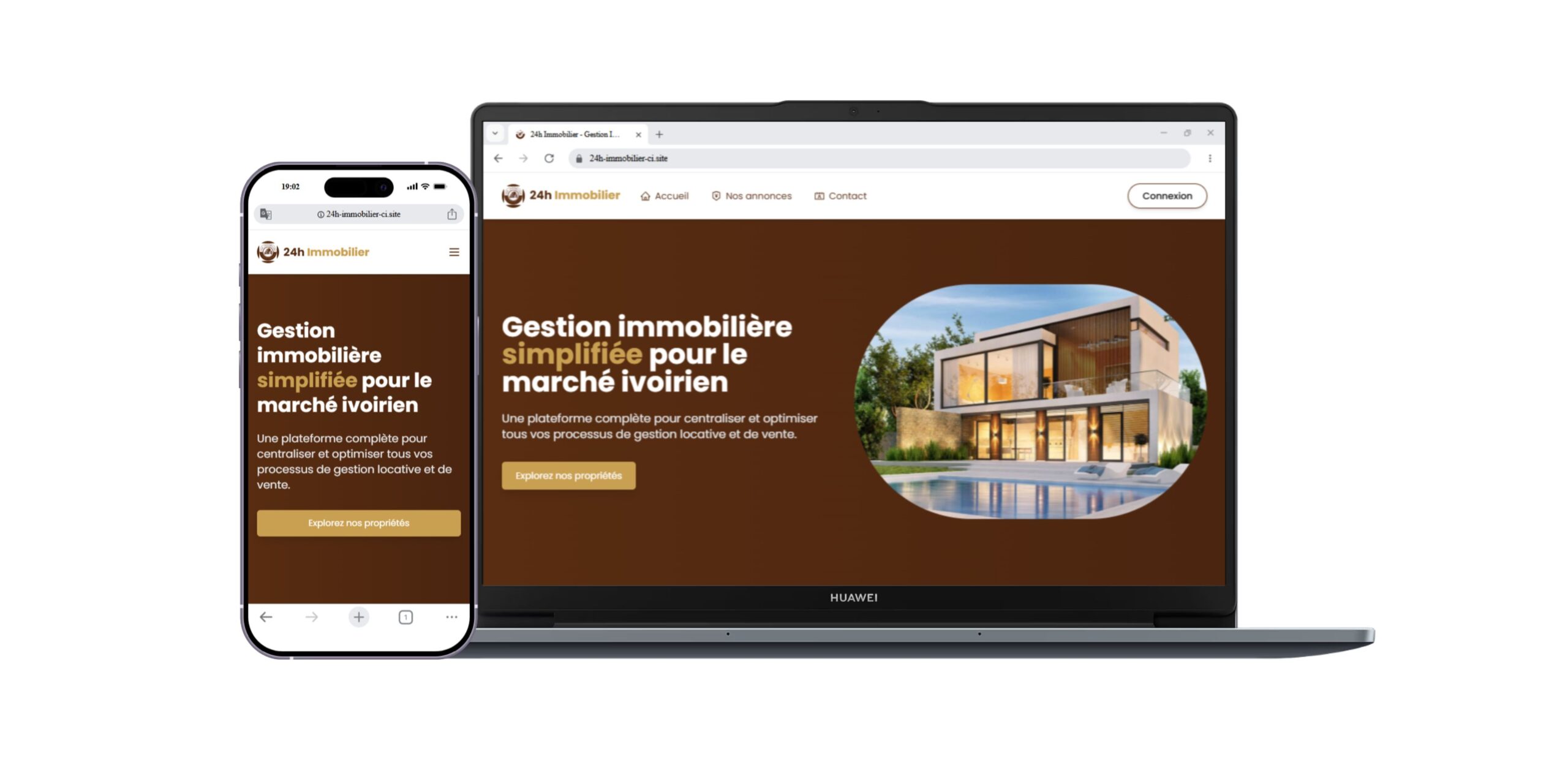 Plateforme immobilière sur mesure — SineDev Côte d'Ivoire