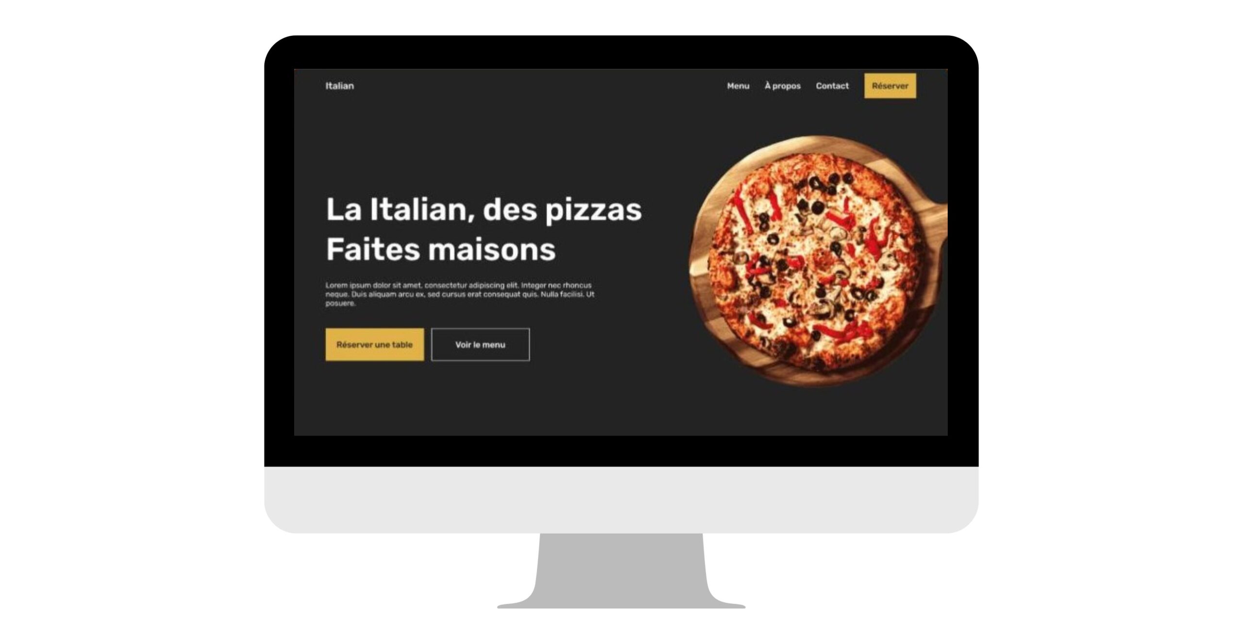 Site web restaurant Abidjan - exemple de création SineDev