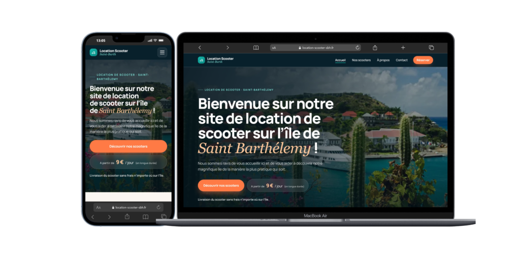Aperçu du projet Location Scooter Saint-Barth